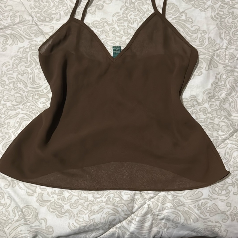 Ralph Lauren Brown Fitted Camisole Top